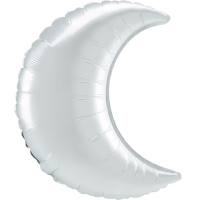 Minishape White Satin Crescent